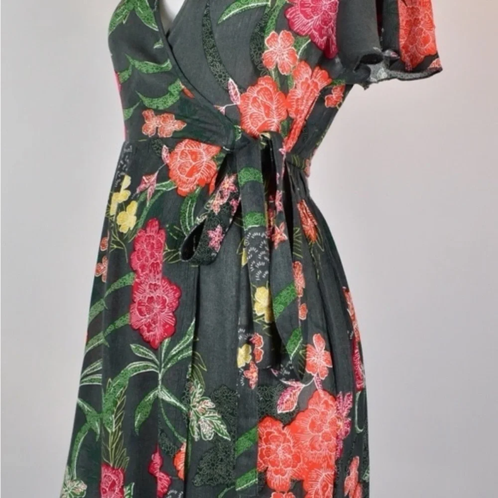 Patrons Of Peace Floral Faux Wrap Maxi Dress - Picture 6 of 9